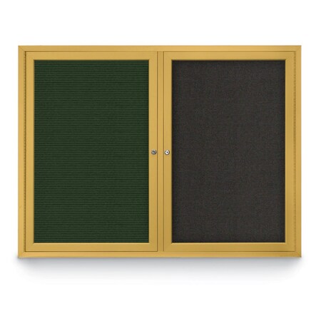 United Visual Products Corkboard, Med Grey/White, 18" x 24" UV401-WHITE-MEDGRY
